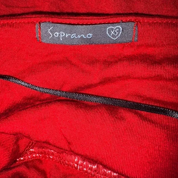 Soprano | 💋Vibrant Red Square Neck Line Long Sleeve Mini Dress - Picture 9 of 9